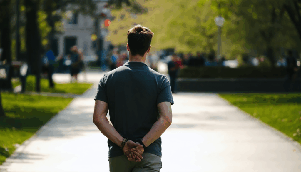 scopri il significato psicologico di camminare con le braccia dietro la schiena e cosa rivela questo gesto sul tuo stato d'animo e atteggiamento.