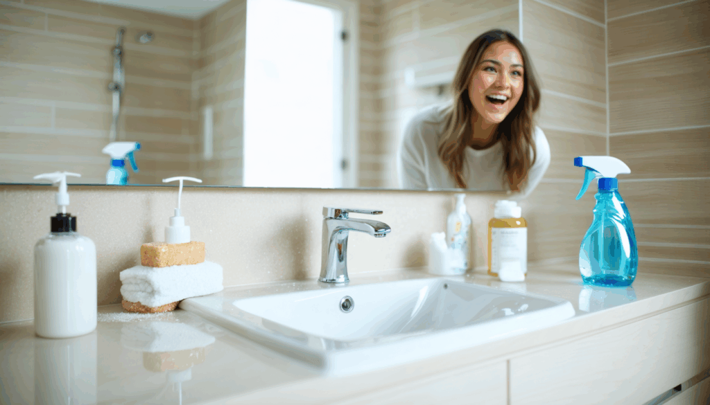 scopri il trucco insolito che fa brillare il bagno in pochi secondi senza usare aceto né bicarbonato. metodo semplice e veloce per una pulizia impeccabile!