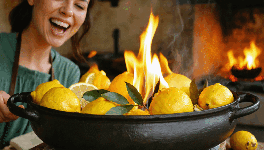 scopri i benefici delle scorze di limone con alloro sul fuoco: un rimedio naturale per purificare l'aria, allontanare gli insetti e creare un'atmosfera piacevole in casa.