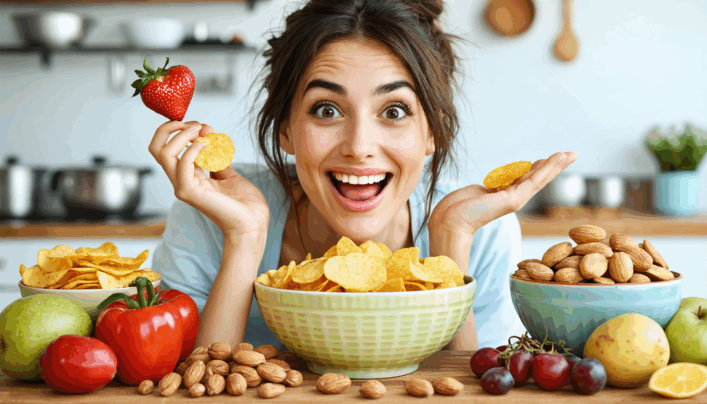 scopri perché uno spuntino sano al posto delle patatine favorisce la salute del cuore, migliora le funzioni del cervello e aiuta a mantenere il peso forma ideale.