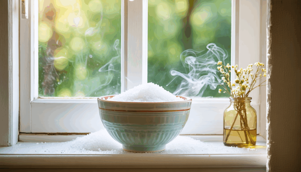 scopri il trucco della nonna contro l’umidità in casa: basta una semplice ciotola posizionata alla finestra per migliorare l’ambiente domestico.