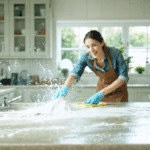 inumidisci un panno per eliminare facilmente il grasso dai pensili e rendere la tua cucina splendida e pulita.