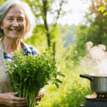 scopri come raccogliere, bollire e utilizzare un rimedio naturale economico per coprire i capelli bianchi durante una passeggiata.