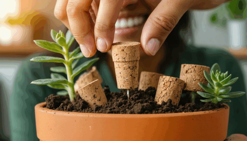 scopri i vantaggi di aggiungere tappi di sughero al terriccio delle piante: migliora il drenaggio, mantiene l'umidità e favorisce la salute delle radici.