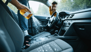 scopri perché spruzzare aceto sui tappetini dell’auto è un metodo sorprendentemente efficace per pulire, eliminare odori e mantenere i tappetini freschi e igienizzati.